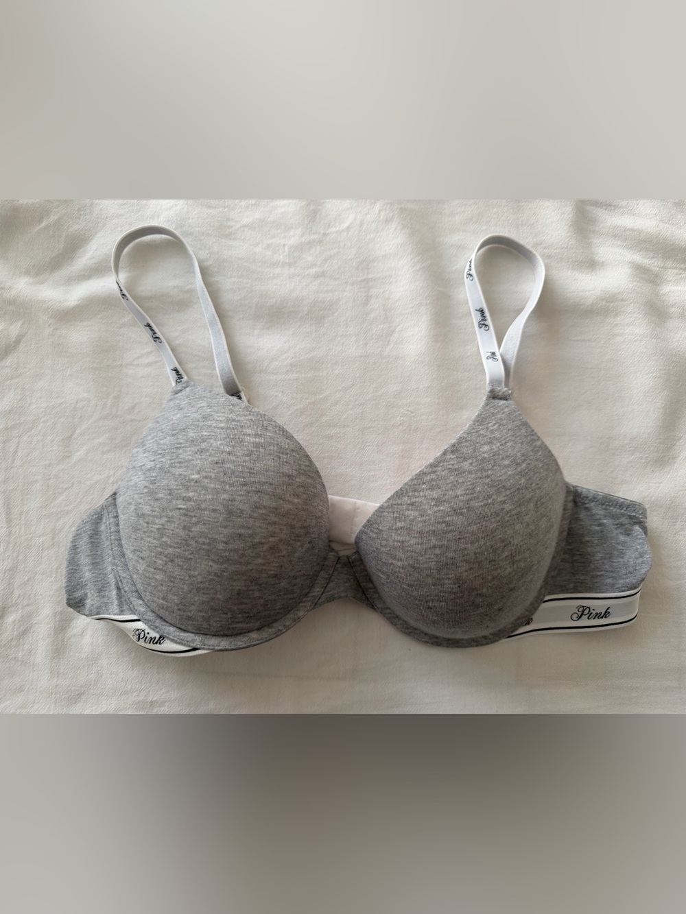 PINK Victoria's Secret Grey Padded T-Shirt Bra